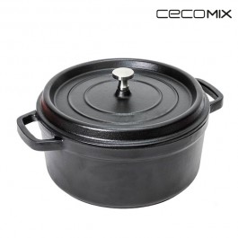 Tacho cocotte de Ferro Fundido Carvão - 20 cm