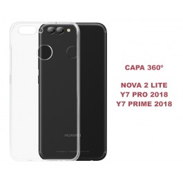 Capa 360 Gel Dupla Frente e Verso - Huawei Y7 Prime - Pro 2018