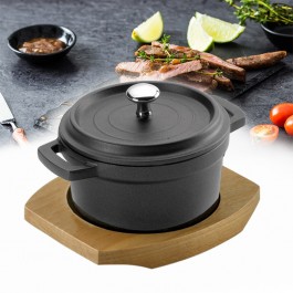 Tacho Gourmet de Ferro Fundido Preto - 10 cm