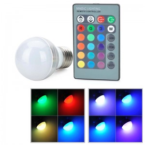 Lâmpada LED 3W Multicolor c/ Comando