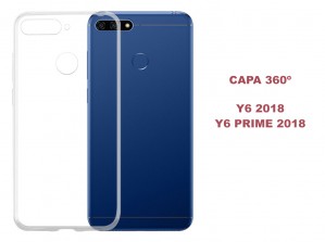 Capa 360 Gel Dupla Frente e Verso - Huawei Y6 - Y6 Prime 2018