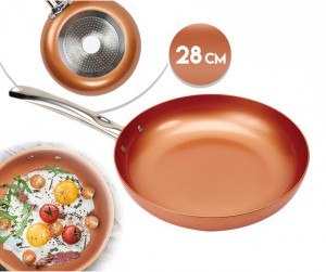 Frigideira Antiaderente revestimento cobreado - 28 Cm