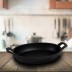 Assadeira Oval Gourmet de Ferro Fundido
