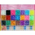 Kit completo para pulseiras Rainbow Loom - 4400 Elásticos