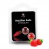 Bolas Brasileiras Lubrificantes Morango - Pack De 2