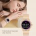 Relógio Inteligente Feminino Dourado - 3 Pulseiras - Android e iPhone