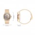 Relógio Inteligente Feminino Dourado - 3 Pulseiras - Android e iPhone