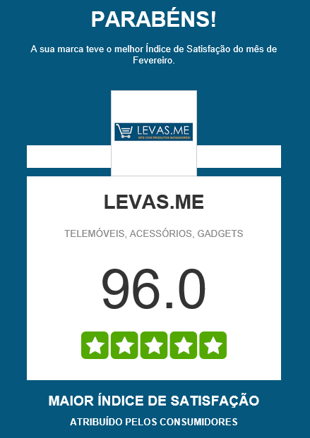 Levas.me - Melhor Índice de Satisfação - Feveriro Feedback - Reputação - Queixas